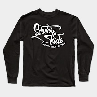 Scratch & Ride Brand (White Logo) Long Sleeve T-Shirt